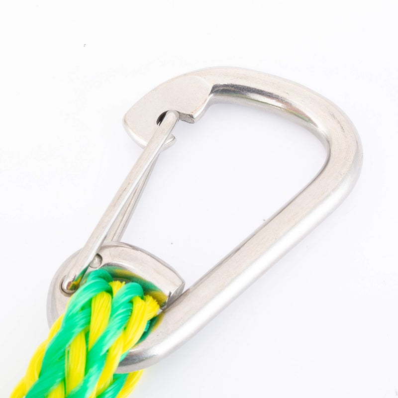 MOOCY Kayak Tow Rope with Clip, Boat Dock Line with 316 Stainless Steel Hook â€“ Heavy Duty Marine Rope for Ski, Tube, PWC, Pontoon & Kayak Docking - Image 2
